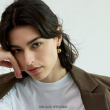 Sculpted Sphere Drop Earrings