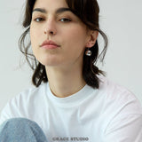 Sculpted Sphere Drop Earrings
