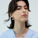 Sculpted Sphere Drop Earrings