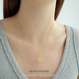 Celestial Coin & Rainbow Bead Layered Necklace