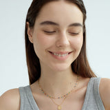 Celestial Coin & Rainbow Bead Layered Necklace