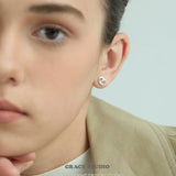 Dual Dot Sculptural Stud Earrings