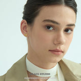 Dual Dot Sculptural Stud Earrings