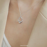 Ripple Curve Pendant Necklace