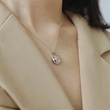 Ripple Curve Pendant Necklace