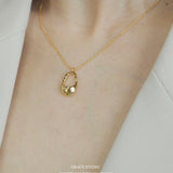 Ripple Curve Pendant Necklace