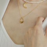 Ripple Curve Pendant Necklace