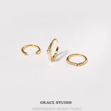 Trio Sculpted Zircon Ring Set