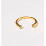Trio Sculpted Zircon Ring Set