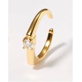 Trio Sculpted Zircon Ring Set