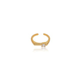 Trio Sculpted Zircon Ring Set