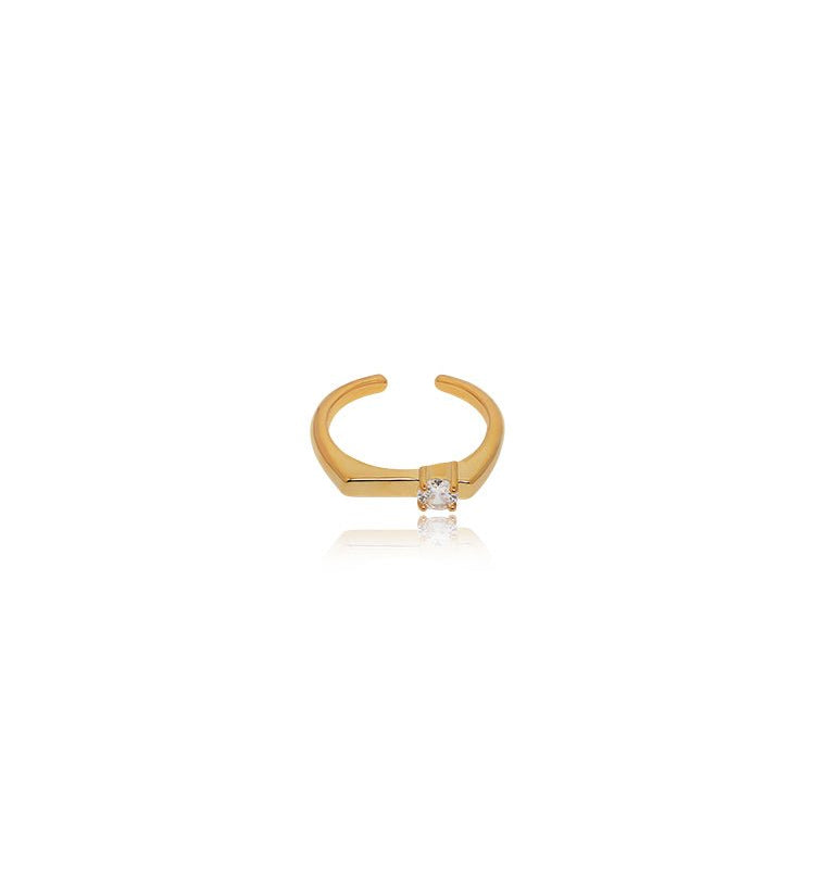 Trio Sculpted Zircon Ring Set