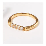Four-Stone Crystal Band Ring