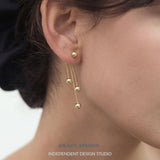 Cascade Ball Drop Earrings