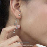 Cascade Ball Drop Earrings