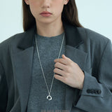 Sculpted Arc Pendant Necklace