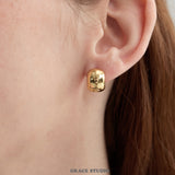 Chunky Dome Huggie Earrings