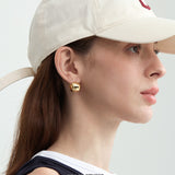 Wide Chunky Dome Huggie Earrings