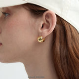 Wide Chunky Dome Huggie Earrings