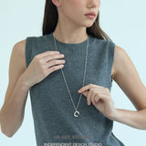 Sculpted Arc Pendant Necklace