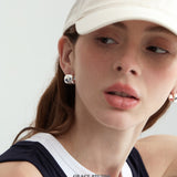 Wide Chunky Dome Huggie Earrings