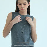Sculpted Arc Pendant Necklace
