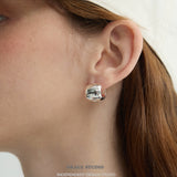 Wide Chunky Dome Huggie Earrings