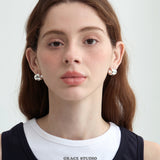 Wide Chunky Dome Huggie Earrings