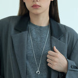 Sculpted Arc Pendant Necklace