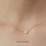 Pavé Heart Pendant Necklace