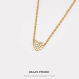 Pavé Heart Pendant Necklace