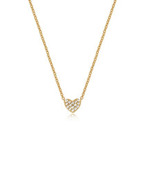 Pavé Heart Pendant Necklace - Grace Studio