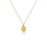 The Radiance Duo: Coin & Round Pendant Necklace Set