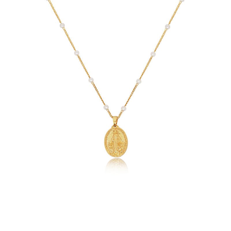 The Radiance Duo: Coin & Round Pendant Necklace Set