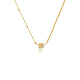 The Radiance Duo: Coin & Round Pendant Necklace Set