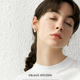 Halo Drop Pearl Earrings