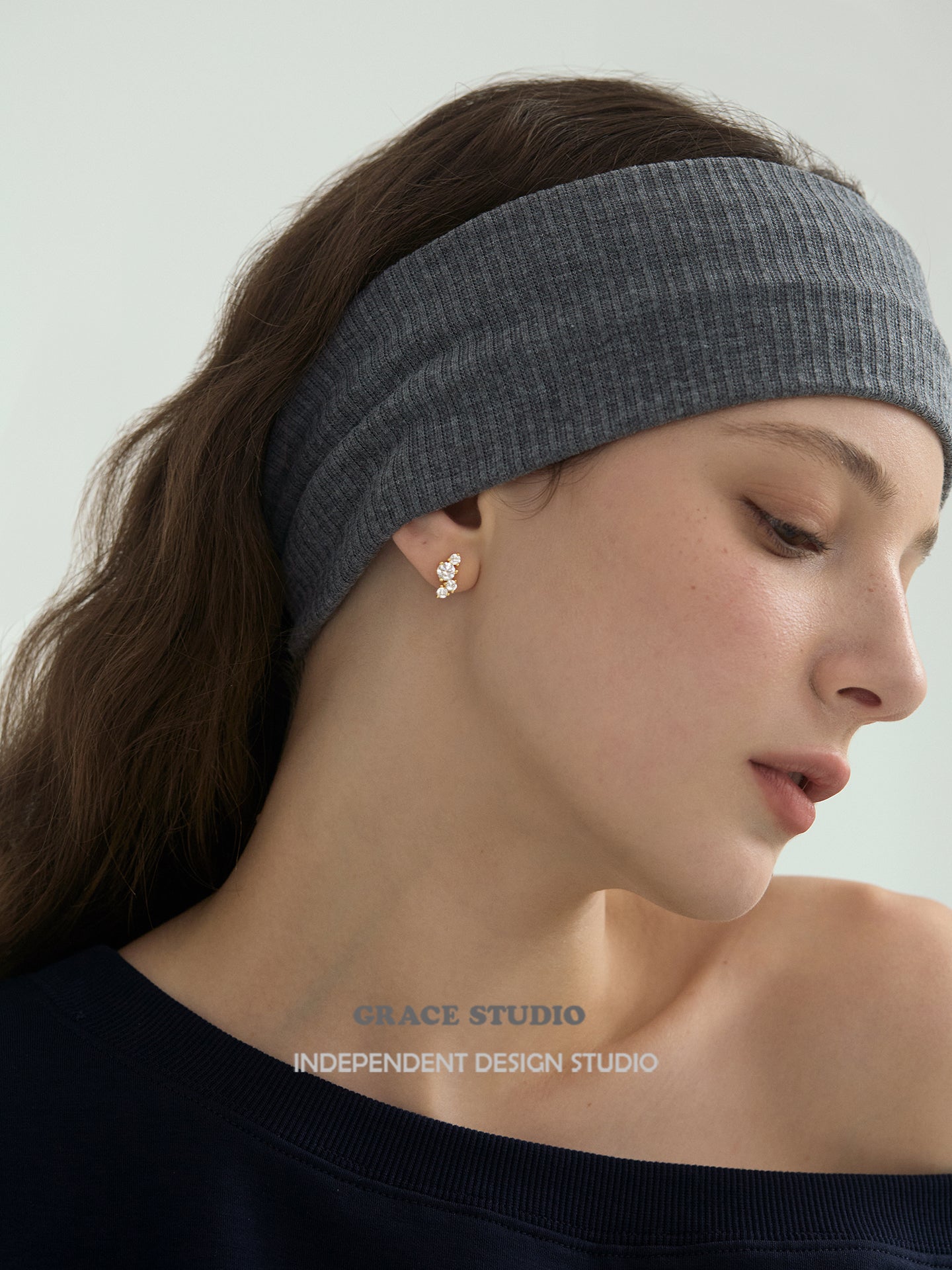 Dazzling Cascading Moissanite Stud Earrings - Grace Studio