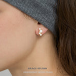 Dazzling Cascading Moissanite Stud Earrings - Grace Studio