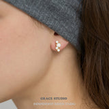 Dazzling Cascading Moissanite Stud Earrings - Grace Studio