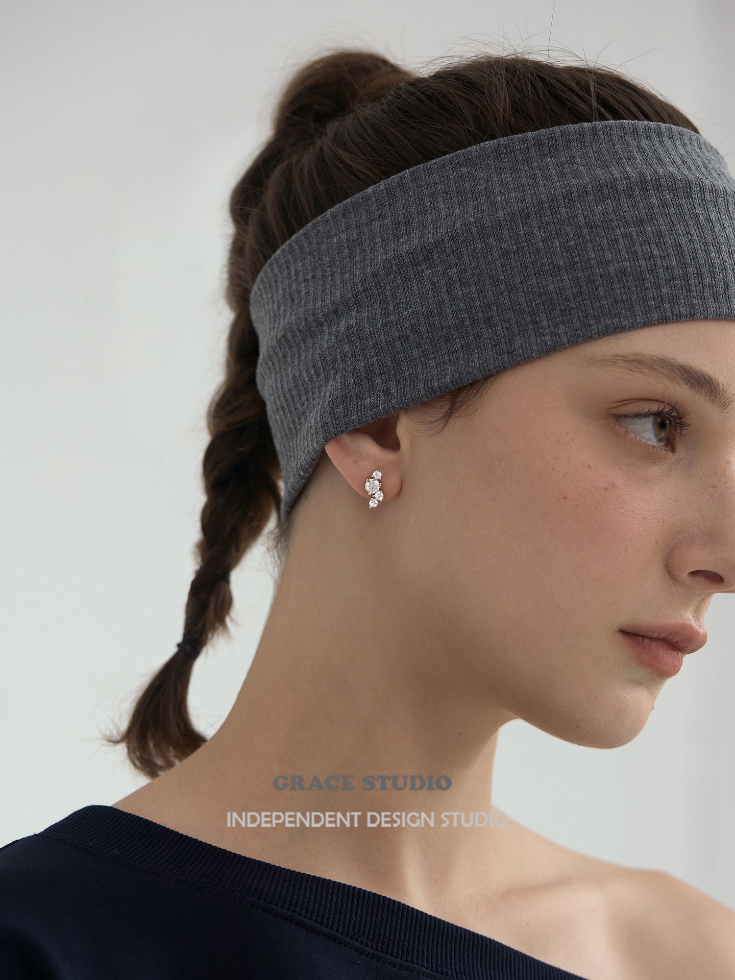 Dazzling Cascading Moissanite Stud Earrings - Grace Studio