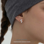 Dazzling Cascading Moissanite Stud Earrings - Grace Studio