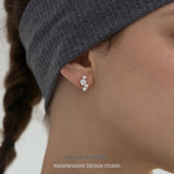 Dazzling Cascading Moissanite Stud Earrings - Grace Studio