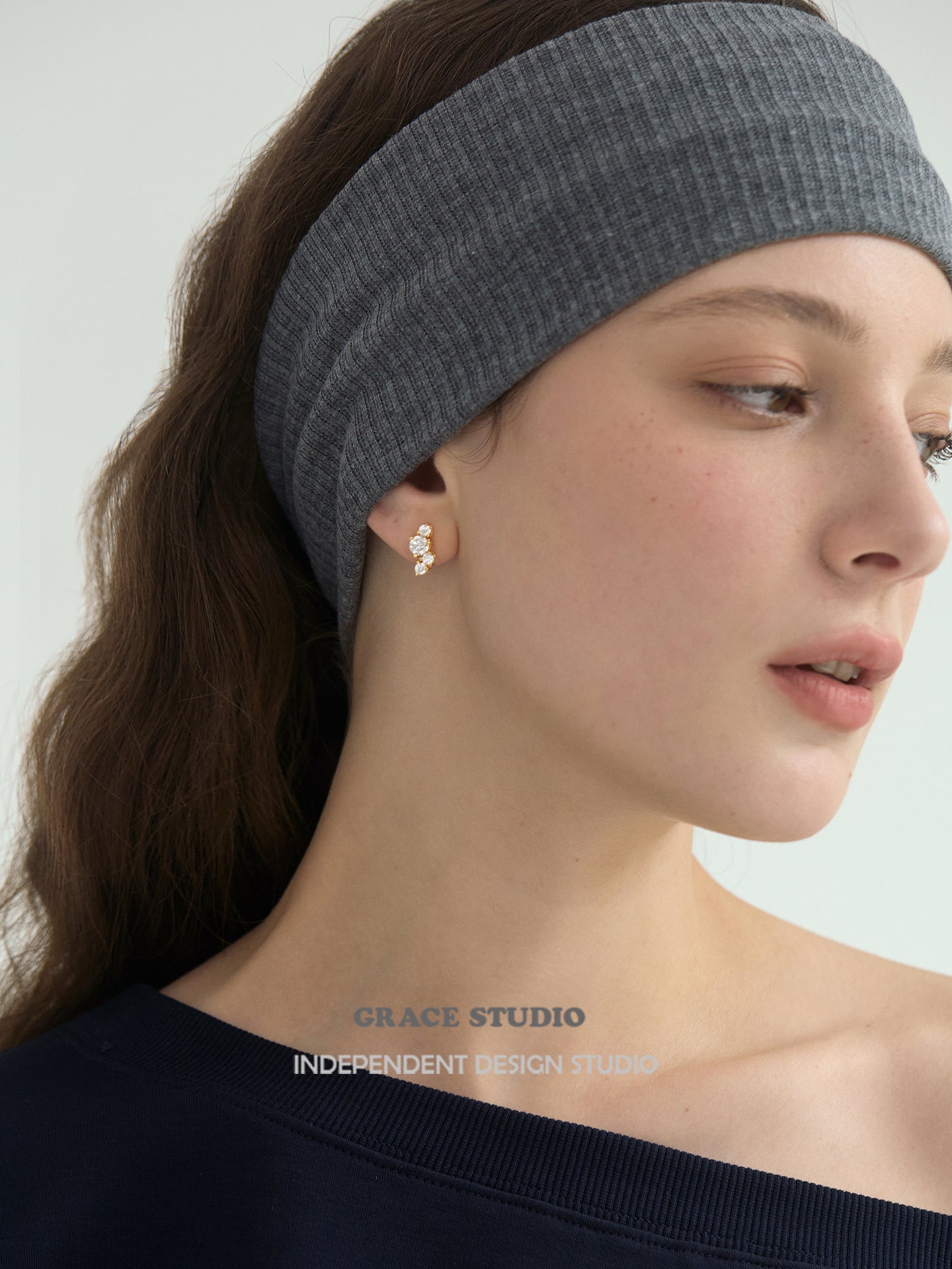 Dazzling Cascading Moissanite Stud Earrings - Grace Studio