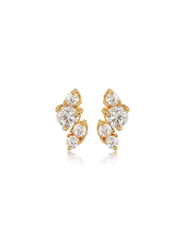 Dazzling Cascading Moissanite Stud Earrings - Grace Studio