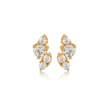 Dazzling Cascading Moissanite Stud Earrings - Grace Studio