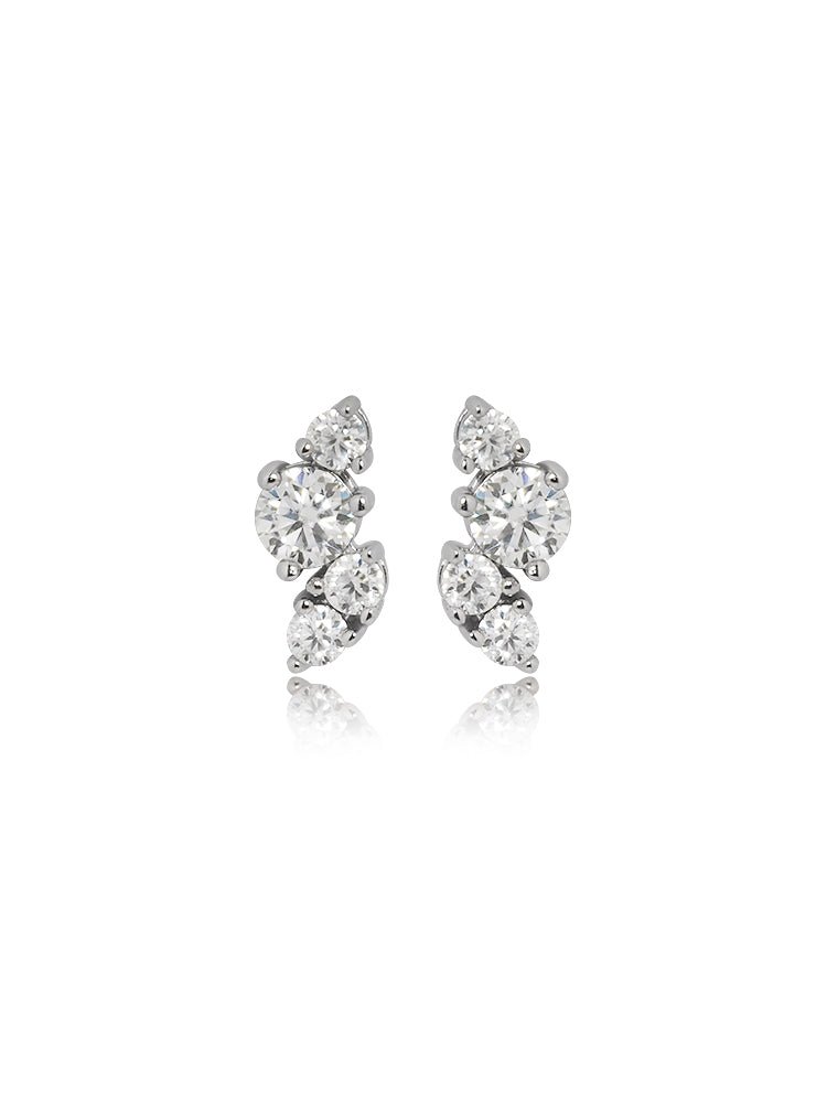 Dazzling Cascading Moissanite Stud Earrings - Grace Studio