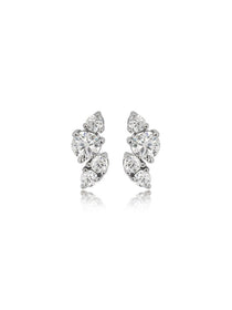 Dazzling Cascading Moissanite Stud Earrings - Grace Studio