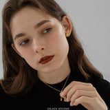 Ripple Form Stud Earrings