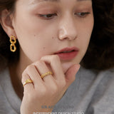 Crater Texture Band Ring