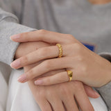Crater Texture Band Ring